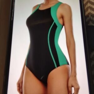 Black and Green Swimsuit Size M By Beautyin